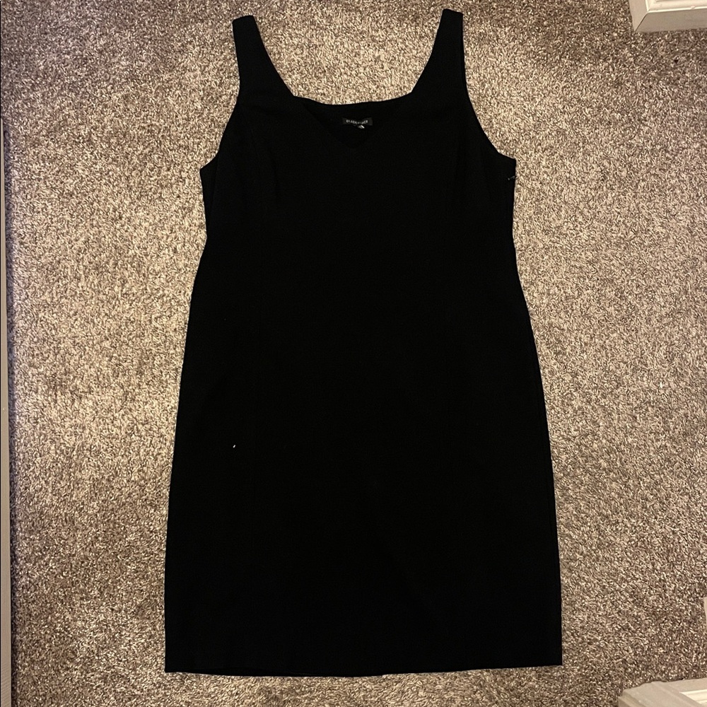 Eileen Fisher Black Sleeveless V-Neck Midi Dress size large - Picture 3 of 10